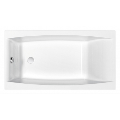 Baignoire rectangulaire VIRGO 140x75 encastrable en acrylique + tablier central