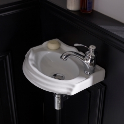 Robinet lave-mains chromé H 20.9 cm - rétro - eau froide