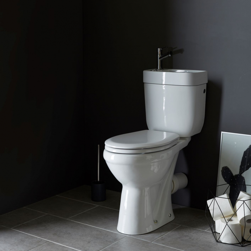 Allibert - Design - WC suspendu avec abattant WC + réservoir