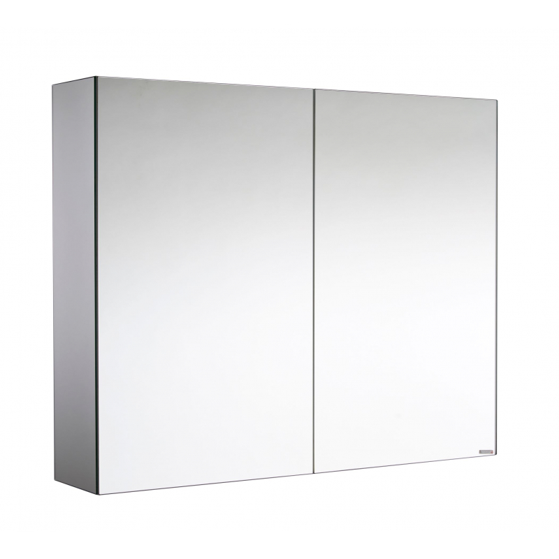 Armoire de toilette 2 portes- miroir à l'intérieur et à l'extérieur - 100 x  66 x 12 cm