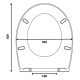 Abattant wc blanc - Forme ovale - Delfi