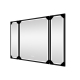 Miroir salle de bain LED 80x120 cm - triptyque - Noir Mat - Workshop